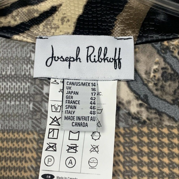 Joseph Ribkoff Animal Print Poncho Style - Picture 7 of 12